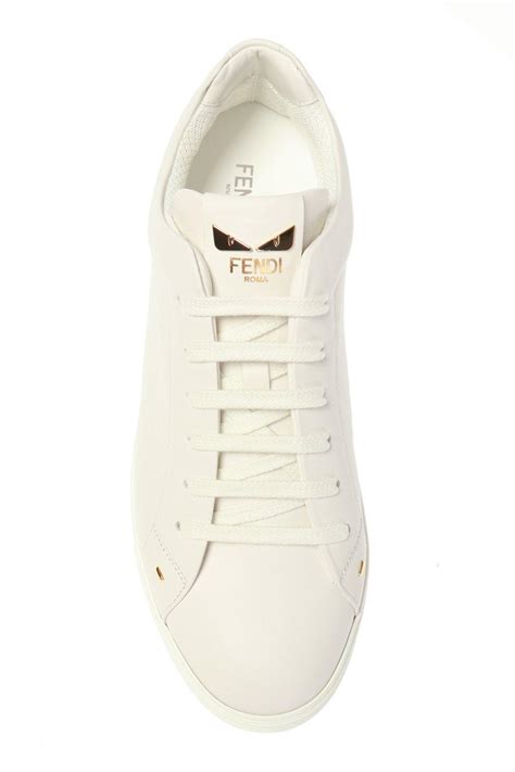 fendi shoes mens white|fendi white canvas sneakers.